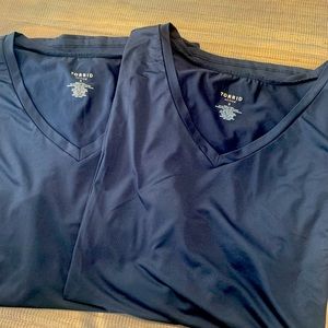 Two Torrid active workout tees